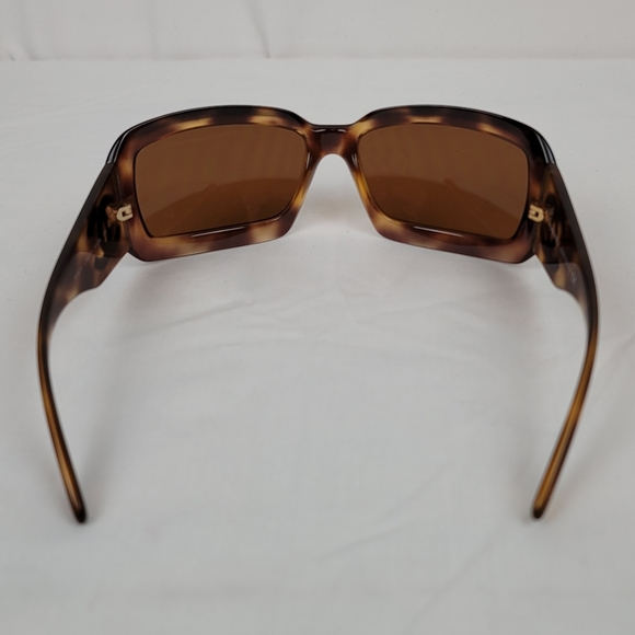 Chanel CC Logo Mother Of Pearl Brown Tortoise Shell Acetate Square Sunglasses - Picture 3 of 11